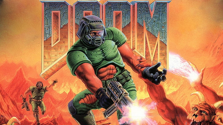 Doom Game Cover, day, outdoors, power, strength Free HD Wallpaper