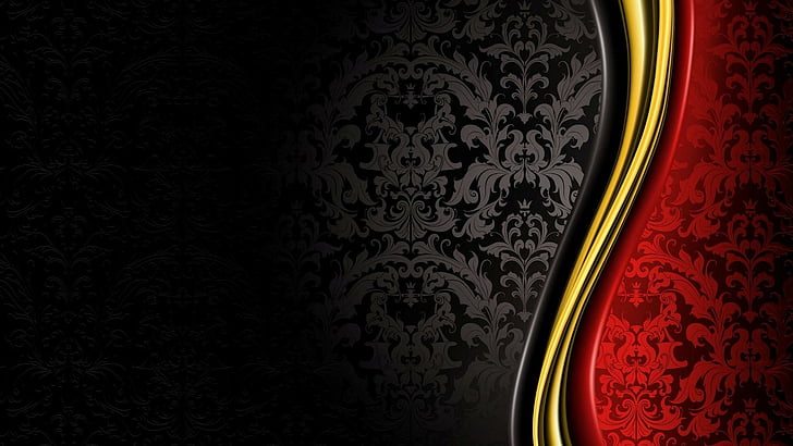 Elegant Black and Red, design, gold, texture, vintage Free HD Wallpaper