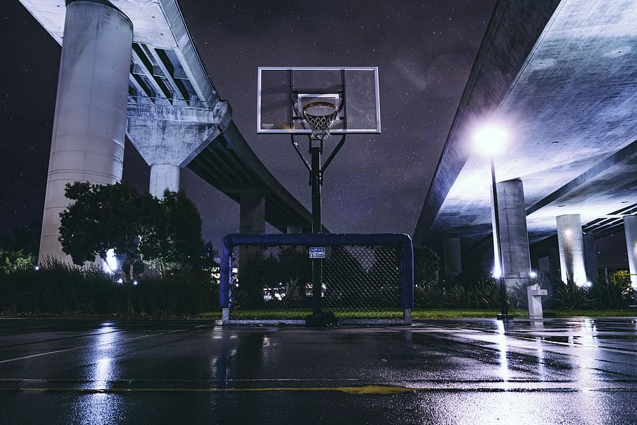 Empty Basketball Gym, game, water, outdoors, street