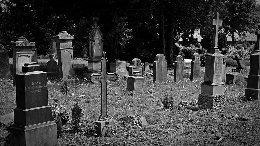 Free Blank Funeral Program, old cemetery, stone material, funeral, dead person Free HD Wallpaper