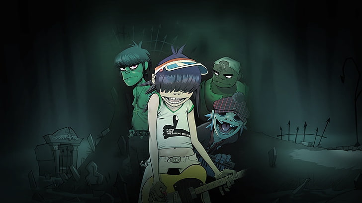 Gorillaz Poster, science, alien, people, art and craft