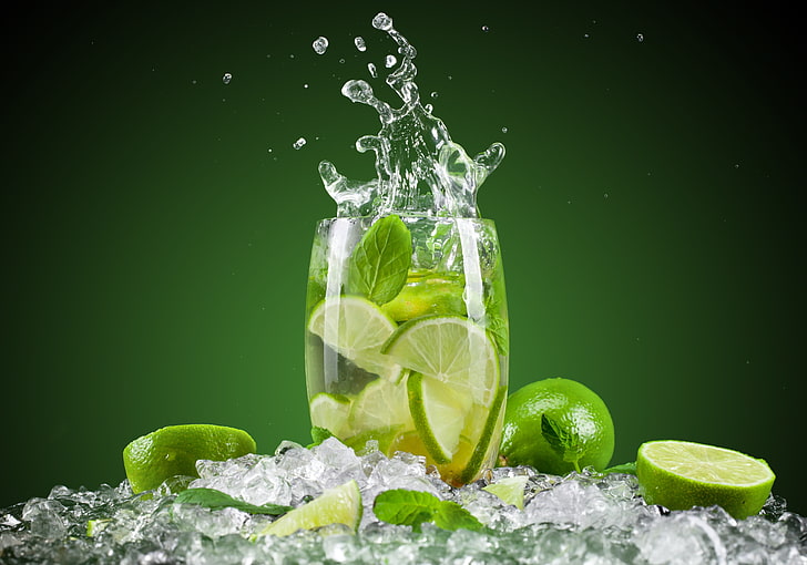 Green Juice Detox Recipe, closeup, splashing, water, transparent Free HD Wallpaper