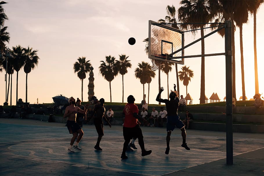 Kids Basketball Games, shoe, plant, full length, sunset Free HD Wallpaper