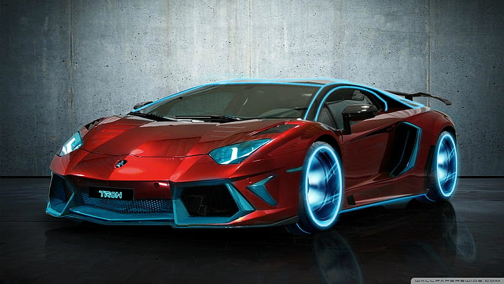 Lamborghini Newest Car, supercar, red car, cool, red Free HD Wallpaper