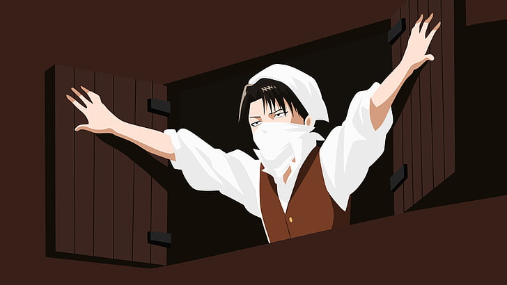 Levi Ackerman Manga, anime, attack on titan, shingeki no kyojin, minimalist Free HD Wallpaper