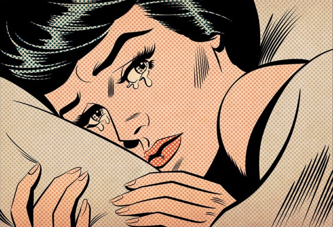 Lichtenstein Pop Art Girl, pattern, portrait, design, closeup