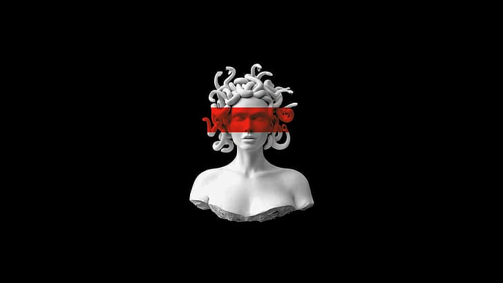 Medusa Artwork, black, abstract, medusa, 3d abstract Free HD Wallpaper