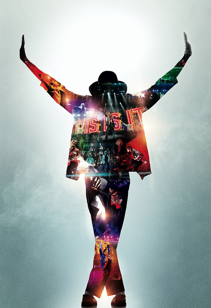 Michael Jackson This Is It Art, communication, colored background, double exposure, waist up Free HD Wallpaper