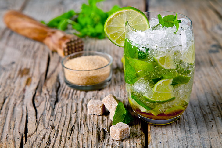 Mojito Cocktail, drinking water, bar  drink establishment, mint leaf  culinary, tonic water Free HD Wallpaper