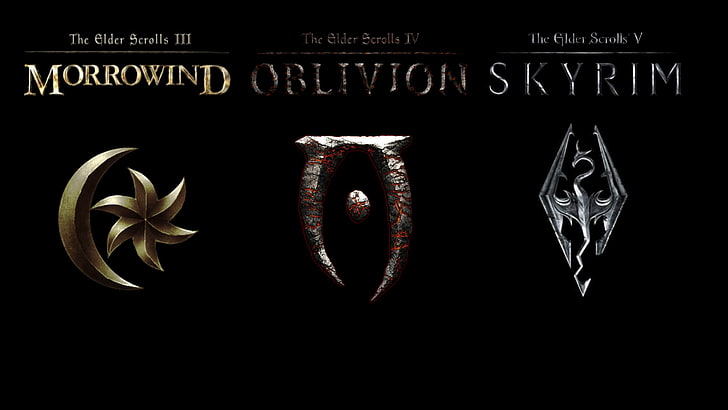 Oblivion Game Logo, scrolls, decoration, design, food and drink Free HD Wallpaper