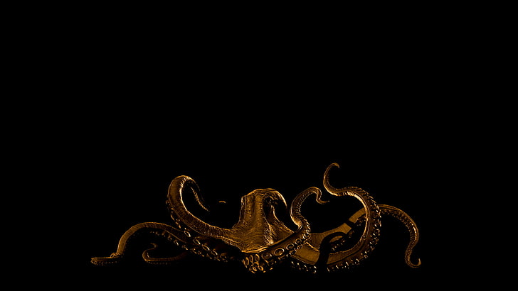 Octopus, closeup, ornate, design, antique