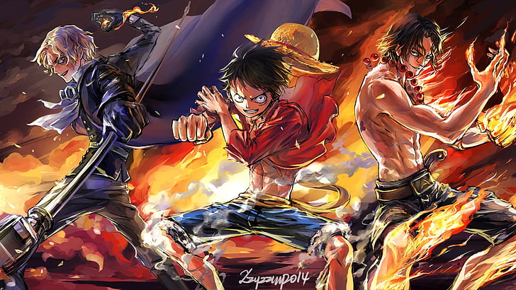 One Piece Luffy & Ace, adult, men, real people, portgas d ace Free HD Wallpaper