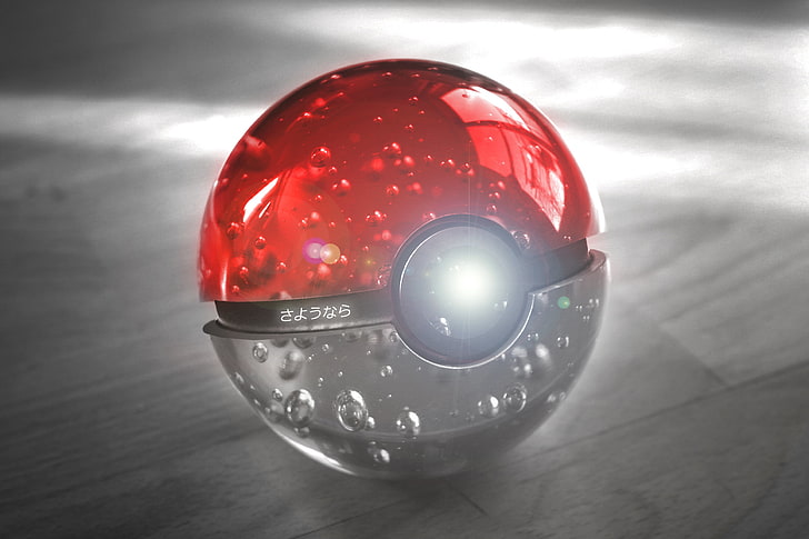 Pokemon Pokeball Toys, table, safety, red, reflection Free HD Wallpaper