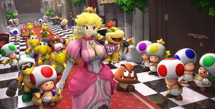 Princess Peach From Super Mario, toy, male likeness, religion, koopa Free HD Wallpaper