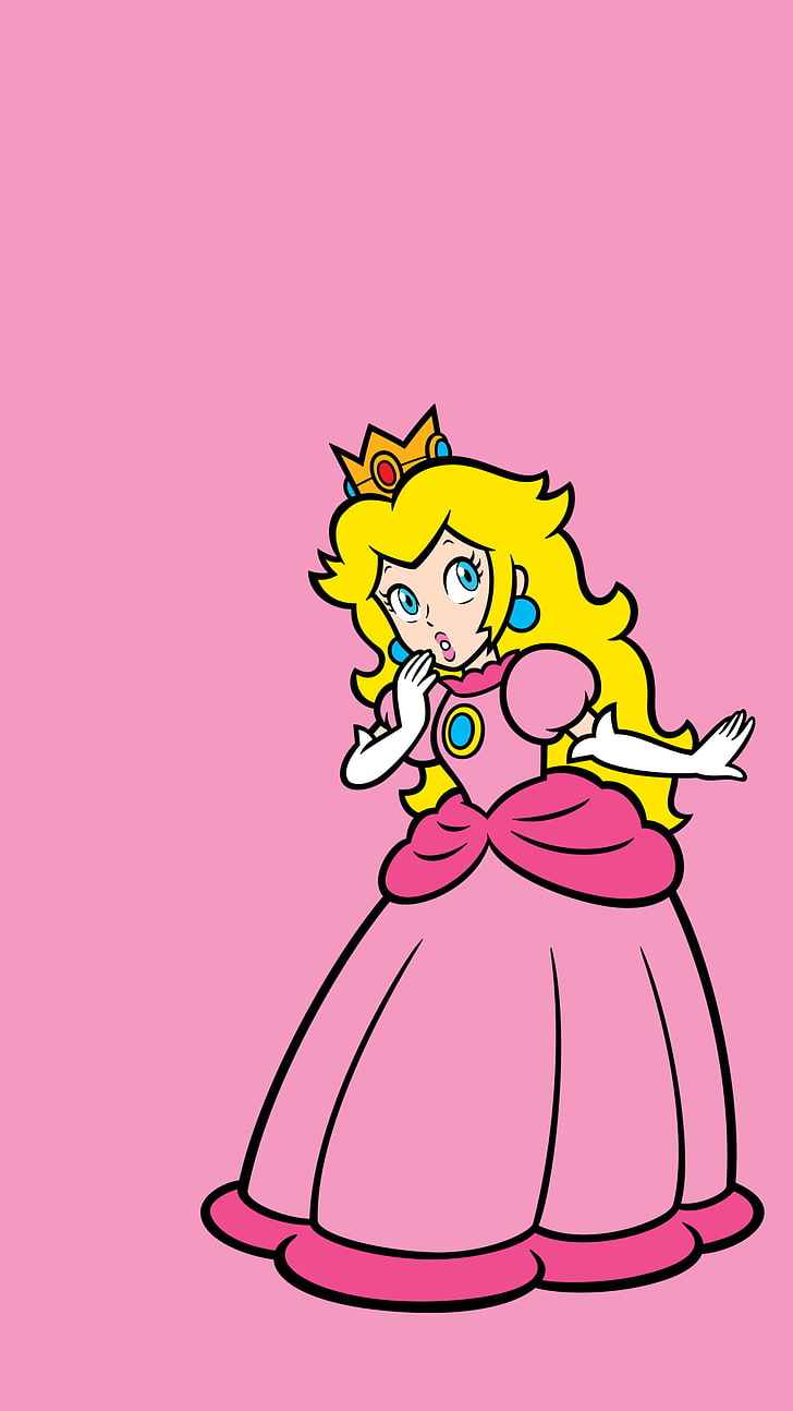 Princess Peach Les, nintendo, adult, holding, cute Free HD Wallpaper