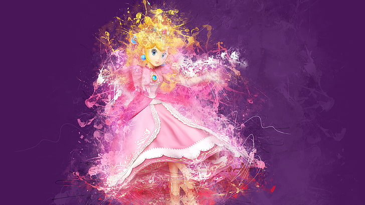 Princess Peach Ssbm, super smash brothers, people, celebration, pattern