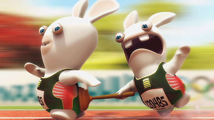 Rabbids Movie, outdoors, fun, figurine, sport Free HD Wallpaper