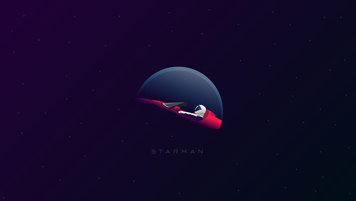 SpaceX Starman Suit, starman, minimalistic, vector Free HD Wallpaper