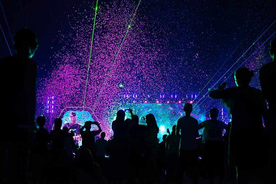 Sugar Skull, real people, illuminated, large group of people, light  natural phenomenon