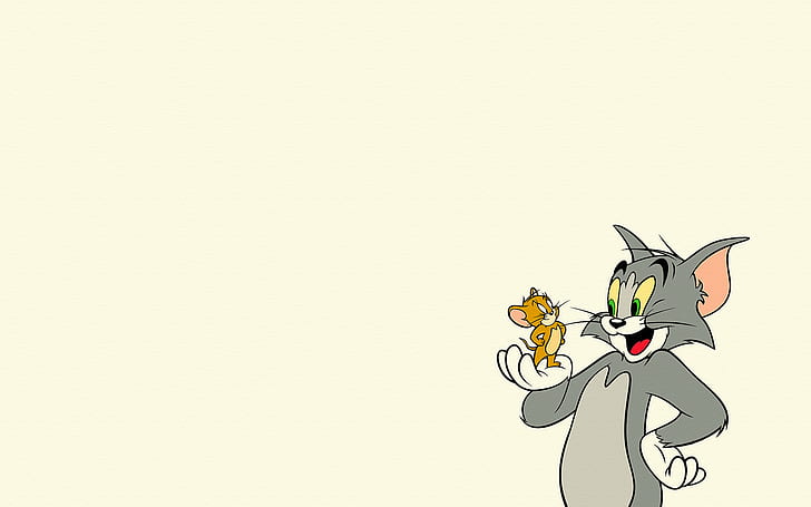 Tom and Jerry, cat, mouse, cartoons, friend Free HD Wallpaper