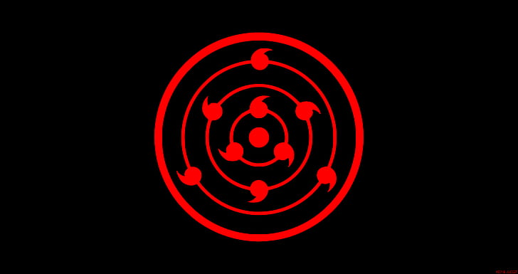 Tsukuyomi, sharingan naruto, minimalist, anime, rinne sharingan Free HD Wallpaper