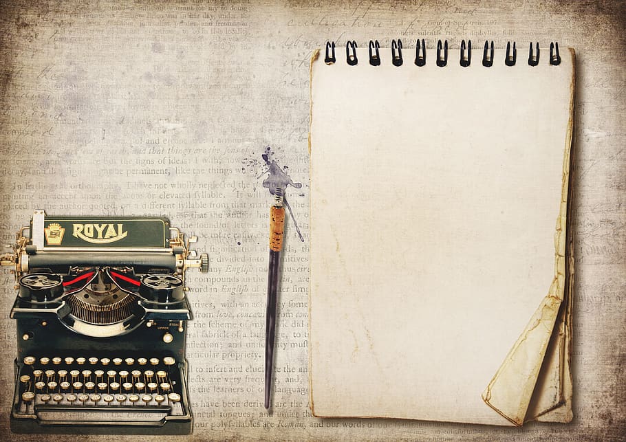 Typewriter Writing, correspondence, communication, the past, note pad Free HD Wallpaper