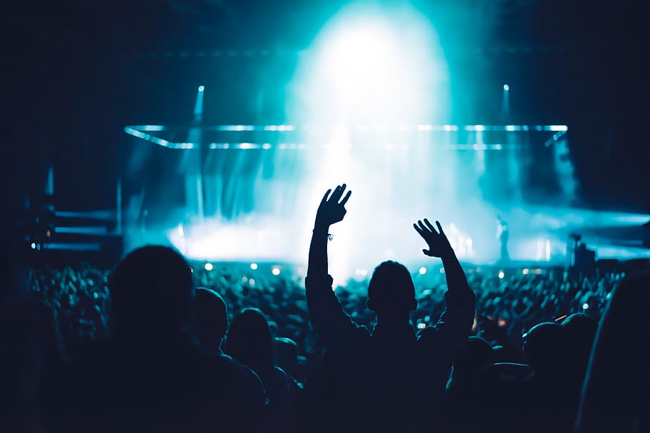 Vertical Fall, crowd, popular music concert, rave, music festival