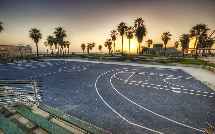 Virginia Basketball Court, sport, street, architecture, tree Free HD Wallpaper