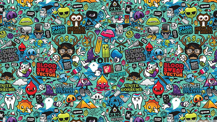 Way to Go Card, pattern, jared nickerson, anime, pop art Free HD Wallpaper