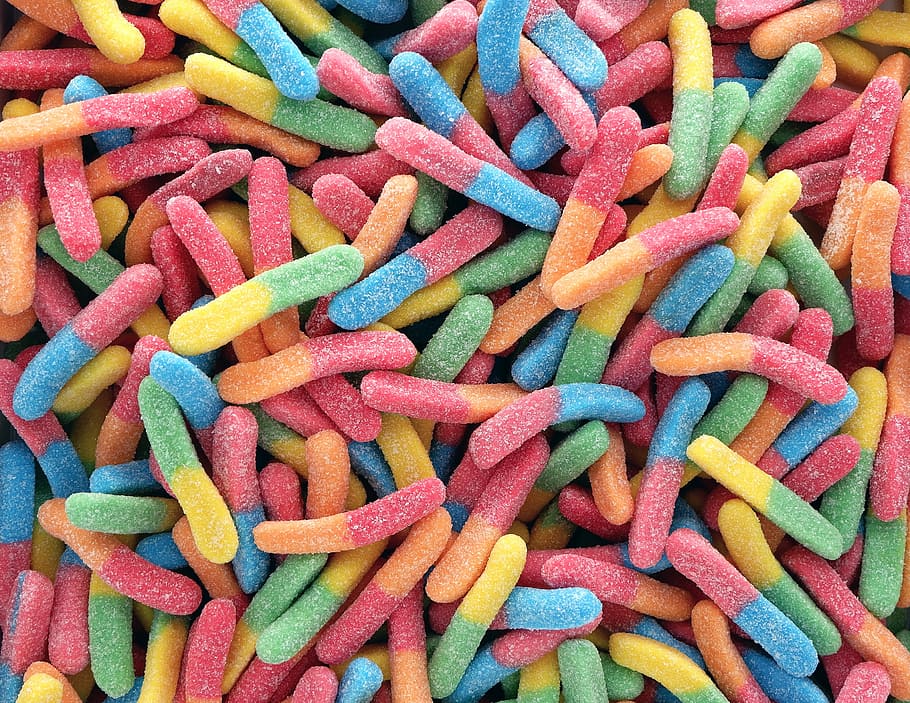 What Happens If You Eat Too Much Candy, freshness, sweet treat, rainbow, worm Free HD Wallpaper