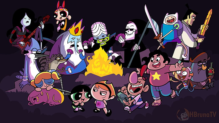 Adventure Time Season 4, night, vector, the grim adventures of billy and mandy, evil Free HD Wallpaper