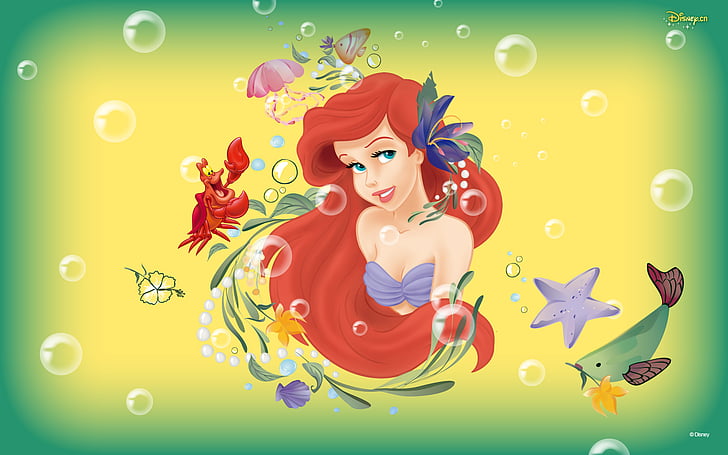 Ariel Aesthetic Screencaps, little, mermaid, family, fantasy Free HD Wallpaper