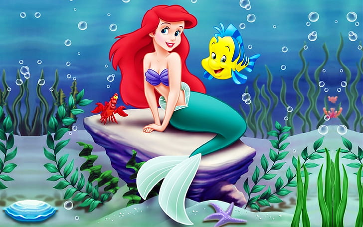 Ariel Disney Character, mermaid, little, disney,, ariel Free HD Wallpaper