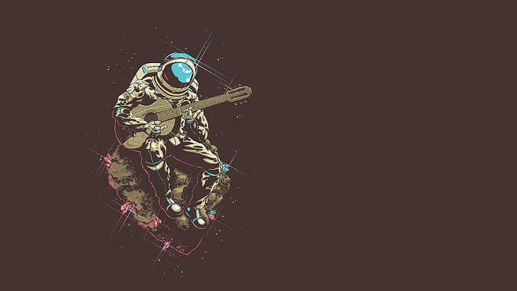 Astronaut Playing Piano, sport, studio shot, animal wildlife, army Free HD Wallpaper