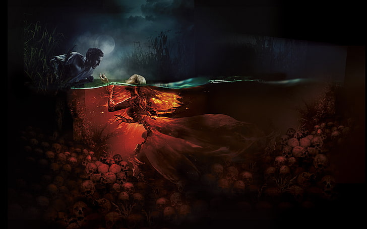 Creepy Mermaid, the mermaid lake of the dead, rusalka ozero myortvykh, russian movie, horror Free HD Wallpaper