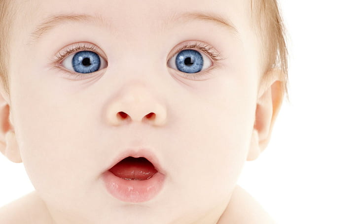 cute, baby, eyes, Blue Free HD Wallpaper