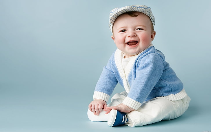 Cute Baby Sweaters, facial expression, boys, positive emotion, beauty Free HD Wallpaper