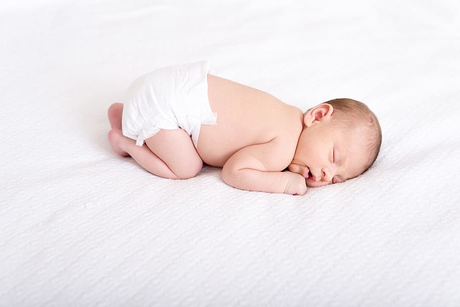 Cute Newborn Baby Girl Sleeping, health, newborn baby, girl, person