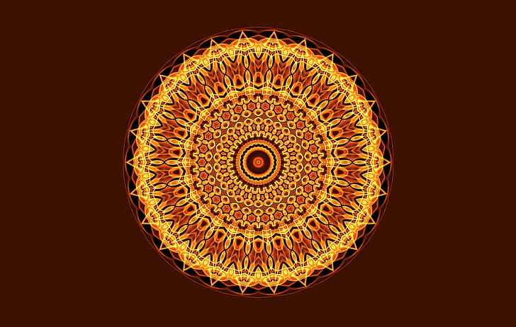 Dual Screen Computer, dark, mandala, light, background,