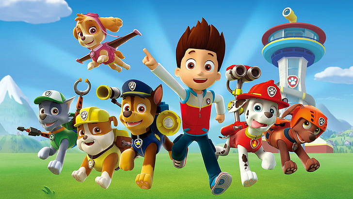 Etiquetas PAW Patrol, child, emotion, grass, cartoon Free HD Wallpaper