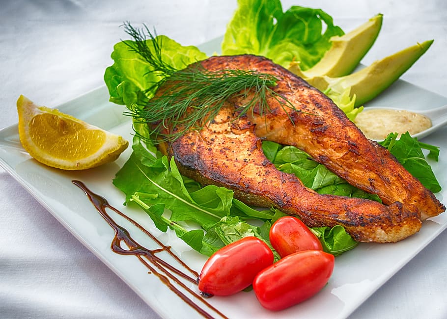 Fish Fry Plate, salad, garnish, food and drink, balsamic Free HD Wallpaper