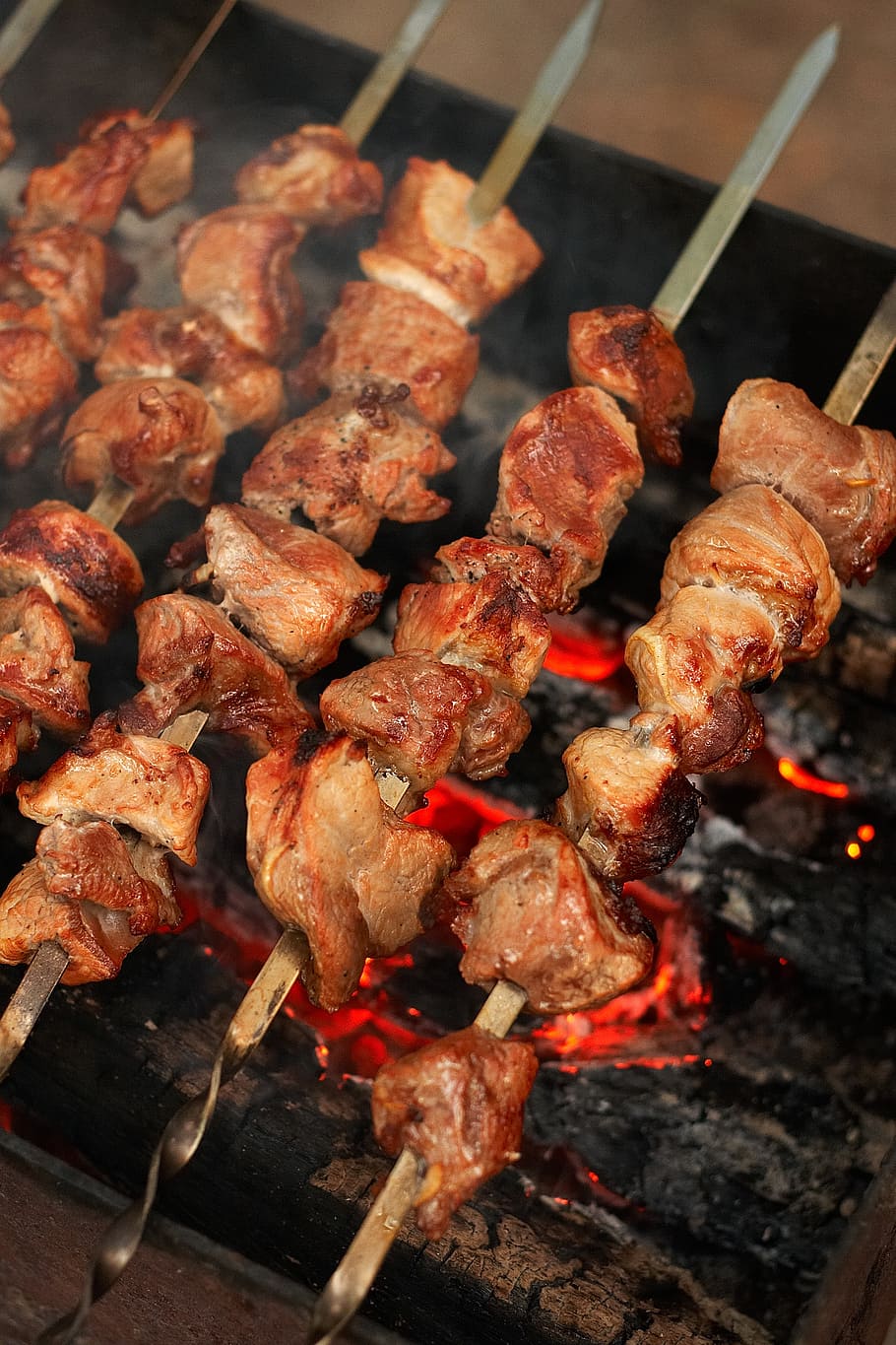 Flat Skewers Kebabs, kebab, snack, food and drink, meal Free HD Wallpaper