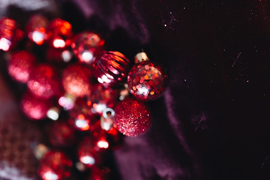 fruit, balls, night, burgundy Free HD Wallpaper