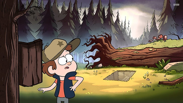 Gravity Falls HD, woodland, branch, built structure, land Free HD Wallpaper