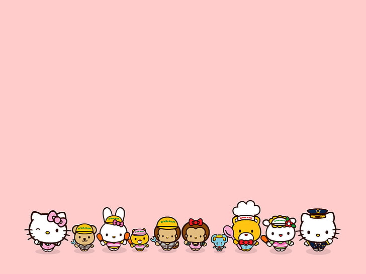 Hello Kitty Art Style, smiling, variation, joy, kitty Free HD Wallpaper