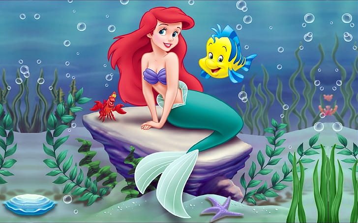 Little Mermaid DVD-Cover, little mermaid, ariel, disney, sunfish Free HD Wallpaper