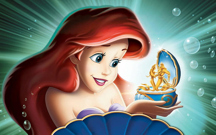 New Ariel Little Mermaid, princess, fantasy, sea, underwater Free HD Wallpaper