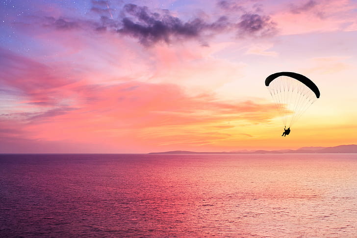 Parachute, mallorca, sport, 70mm, majorca Free HD Wallpaper