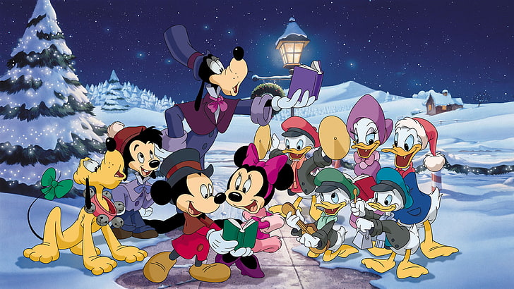 Plu Mickey Mouse Goofy and Donald Duck, star  space, celebration, mouse, goofy Free HD Wallpaper