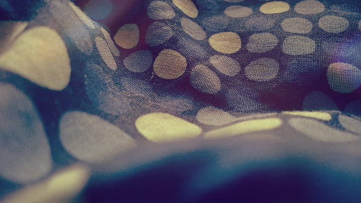 polka dots, blue, macro, fabric Free HD Wallpaper